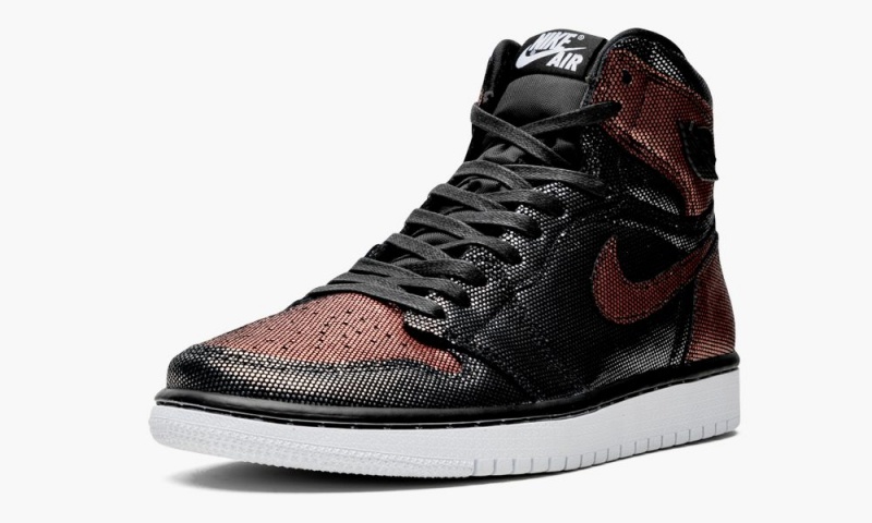 Nike Air Jordan 1 HI OG 'Fearless' Schoenen Dames Zwart Roze Goud Nederland | 103759-RNA