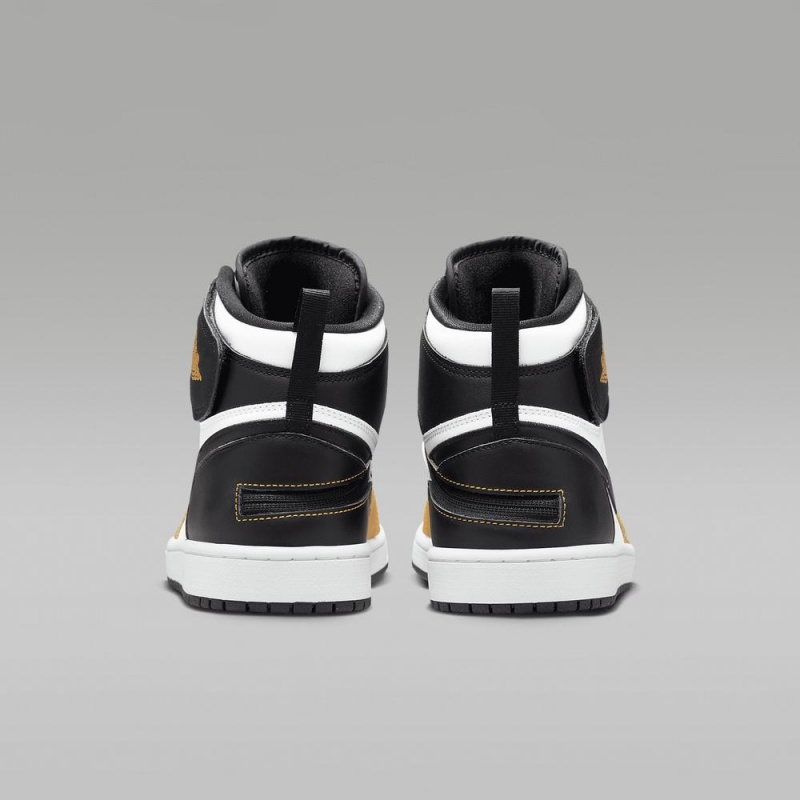 Nike Air Jordan 1 Hi FlyEase Schoenen Heren Wit Zwart Geel Nederland | 658293-VWI