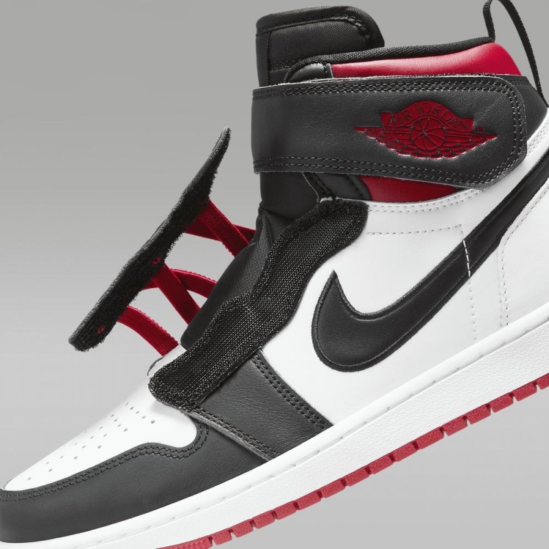 Nike Air Jordan 1 Hi FlyEase Schoenen Heren Rood Wit Zwart Nederland | 415069-TRG