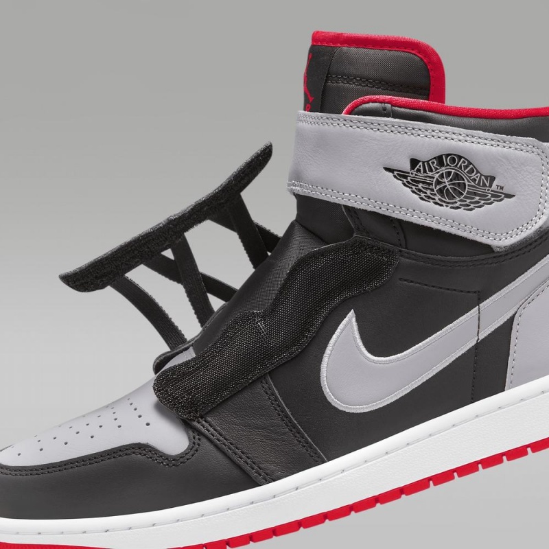 Nike Air Jordan 1 Hi FlyEase Schoenen Heren Grijs Zwart Nederland | 658249-NBQ