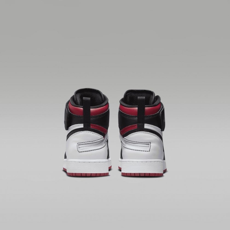 Nike Air Jordan 1 Hi FlyEase Schoenen Kinderen Wit Rood Zwart Nederland | 948326-NSD