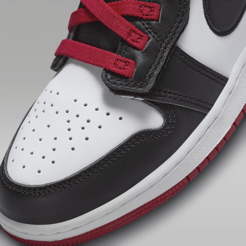 Nike Air Jordan 1 Hi FlyEase Schoenen Kinderen Wit Rood Zwart Nederland | 948326-NSD