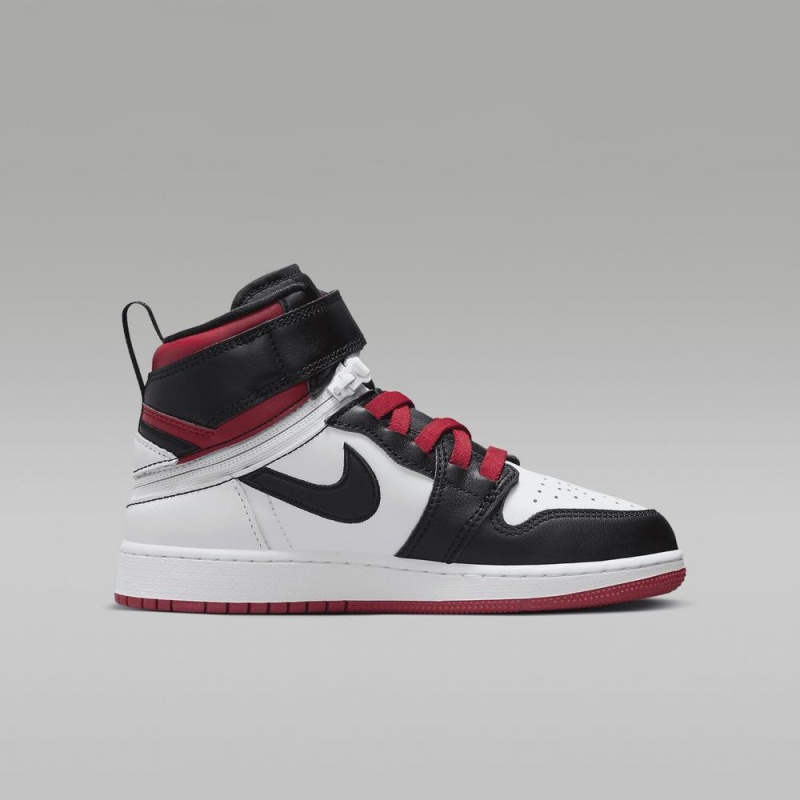 Nike Air Jordan 1 Hi FlyEase Schoenen Kinderen Wit Rood Zwart Nederland | 948326-NSD