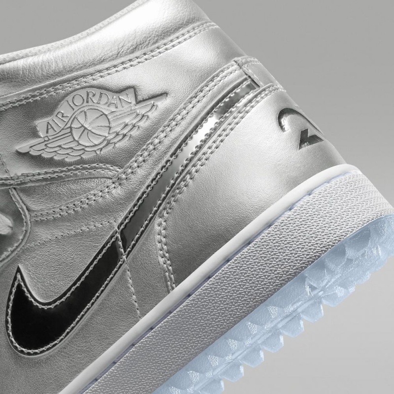 Nike Air Jordan 1 High G NRG Schoenen Heren Metal Zilver Wit Nederland | 649250-AGB