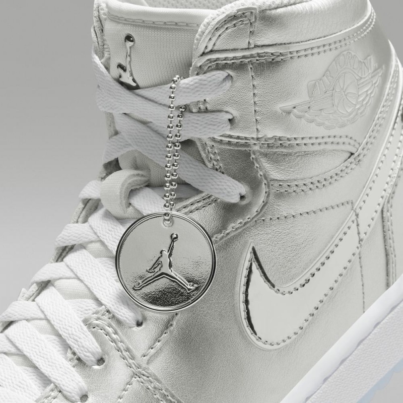 Nike Air Jordan 1 High G NRG Schoenen Heren Metal Zilver Wit Nederland | 649250-AGB