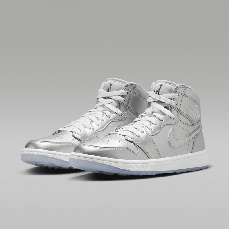 Nike Air Jordan 1 High G NRG Schoenen Heren Metal Zilver Wit Nederland | 649250-AGB