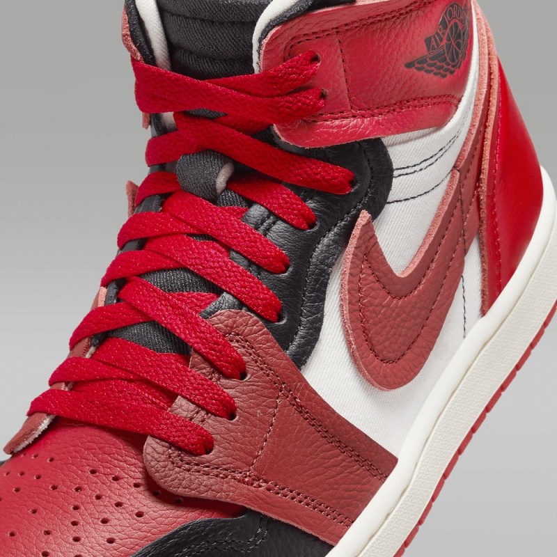 Nike Air Jordan 1 High Method of Make Schoenen Dames Rood Zwart Nederland | 531794-SZQ