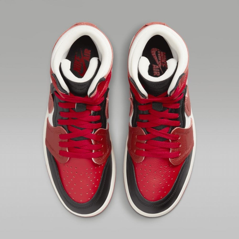 Nike Air Jordan 1 High Method of Make Schoenen Dames Rood Zwart Nederland | 531794-SZQ