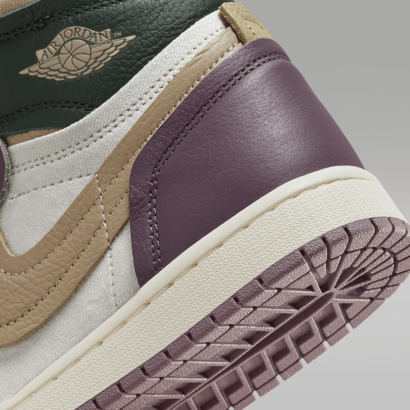 Nike Air Jordan 1 High Method of Make Schoenen Heren Paars Zwart Wit Nederland | 736801-QOT