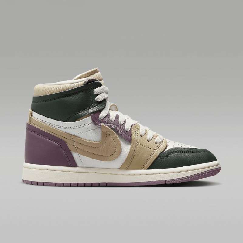 Nike Air Jordan 1 High Method of Make Schoenen Heren Paars Zwart Wit Nederland | 736801-QOT