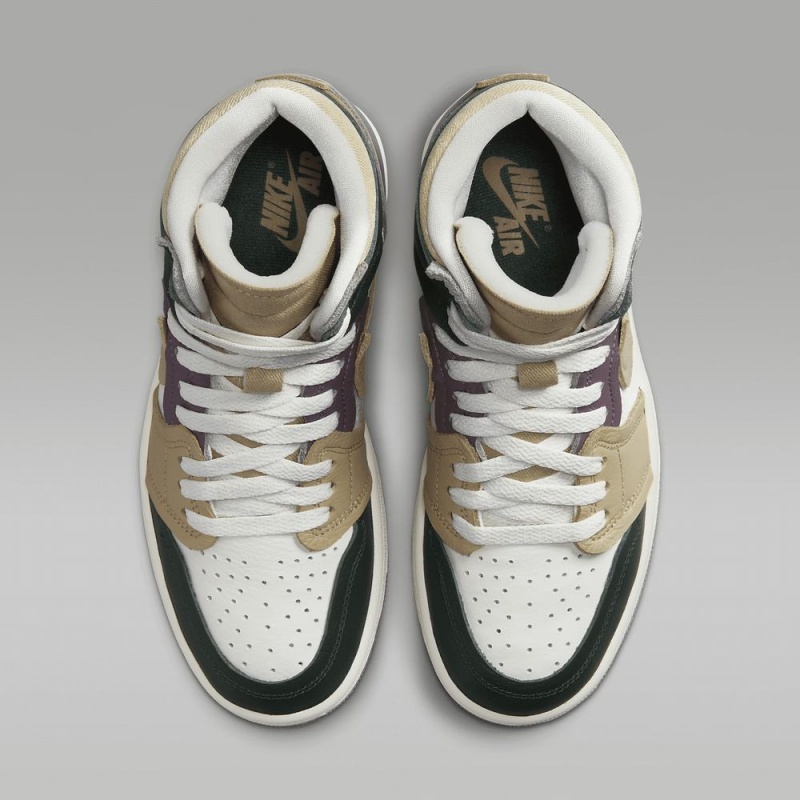 Nike Air Jordan 1 High Method of Make Schoenen Heren Paars Zwart Wit Nederland | 736801-QOT