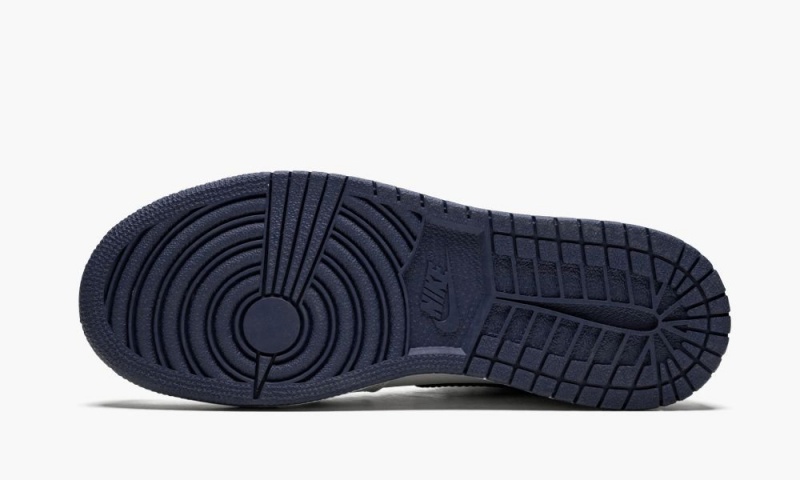 Nike Air Jordan 1 High OG BG Schoenen Kinderen Wit Donkerblauw Nederland | 085136-DBX