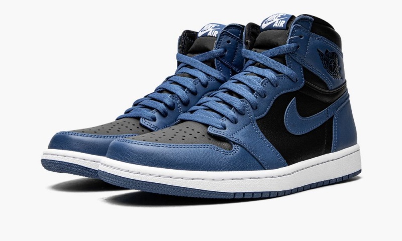 Nike Air Jordan 1 High OG 'Dark Marina Blue' Schoenen Heren Donkerblauw Zwart Wit Nederland | 193654-GOF