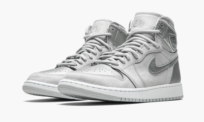 Nike Air Jordan 1 High OG GS 'Co.JP - Metallic Silver' Schoenen Kinderen Grijs Metal Zilver Nederland | 618543-TOL