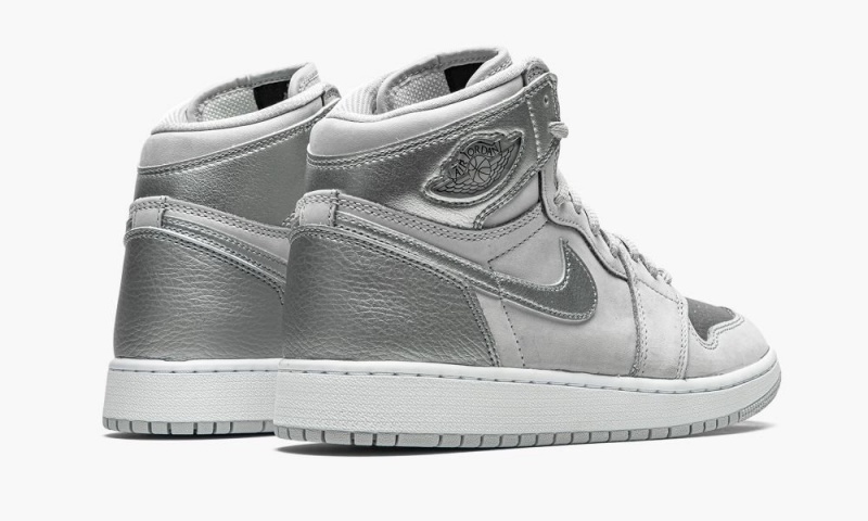 Nike Air Jordan 1 High OG GS 'Co.JP - Metallic Silver' Schoenen Kinderen Grijs Metal Zilver Nederland | 618543-TOL