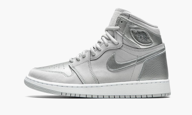 Nike Air Jordan 1 High OG GS \'Co.JP - Metallic Silver\' Schoenen Kinderen Grijs Metal Zilver Nederland | 618543-TOL