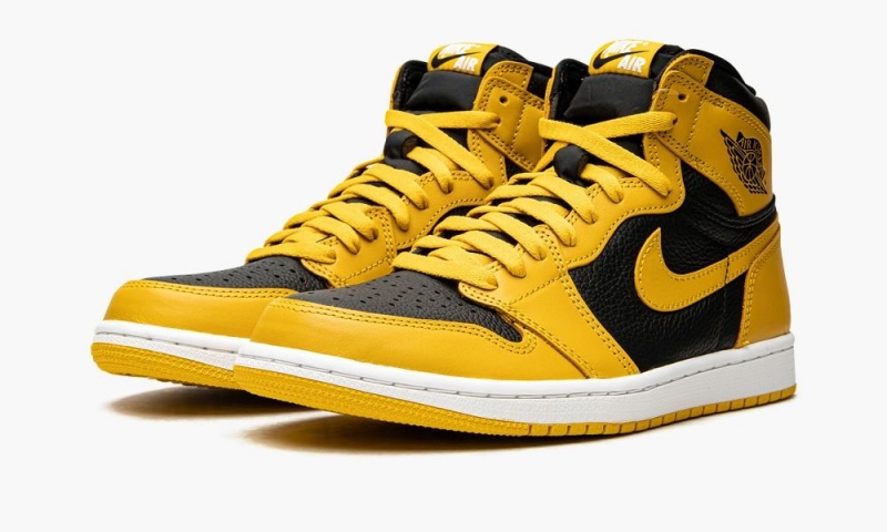 Nike Air Jordan 1 High OG 'Pollen' Schoenen Heren Zwart Wit Geel Nederland | 507834-XDA