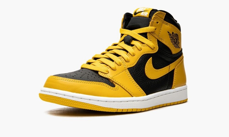 Nike Air Jordan 1 High OG 'Pollen' Schoenen Heren Zwart Wit Geel Nederland | 507834-XDA