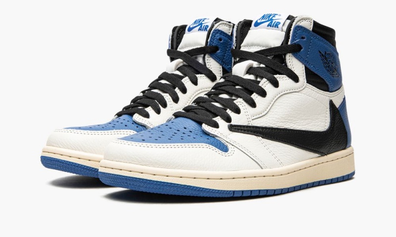 Nike Air Jordan 1 High OG SP 'Travis Scott x Fragment' Schoenen Heren Zwart Wit Blauw Nederland | 348092-FIM