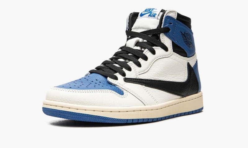 Nike Air Jordan 1 High OG SP 'Travis Scott x Fragment' Schoenen Heren Zwart Wit Blauw Nederland | 348092-FIM