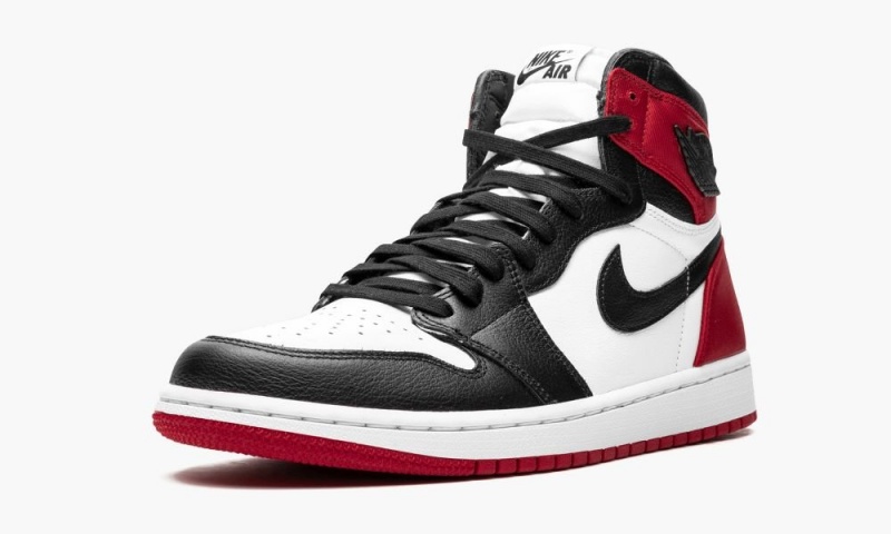 Nike Air Jordan 1 High OG 'Satin Black Neus' Schoenen Dames Zwart Wit Rood Nederland | 216389-STC