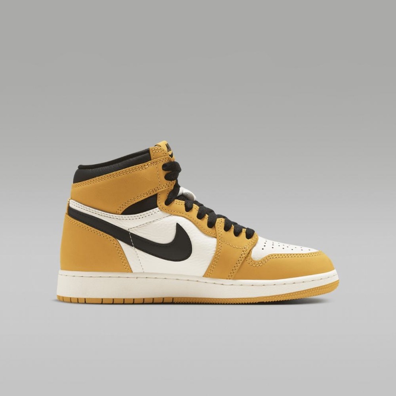 Nike Air Jordan 1 High OG Schoenen Kinderen Geel Wit Nederland | 190678-AMD