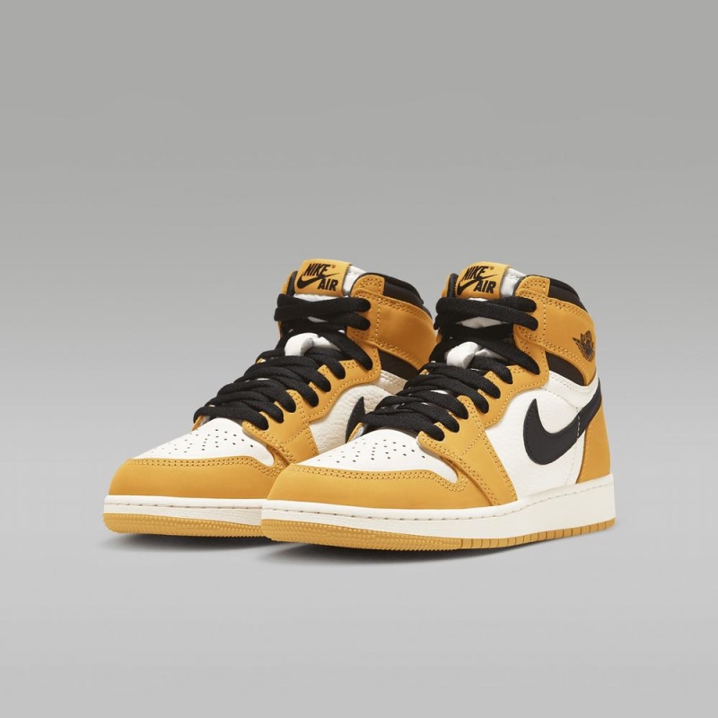 Nike Air Jordan 1 High OG Schoenen Kinderen Geel Wit Nederland | 190678-AMD