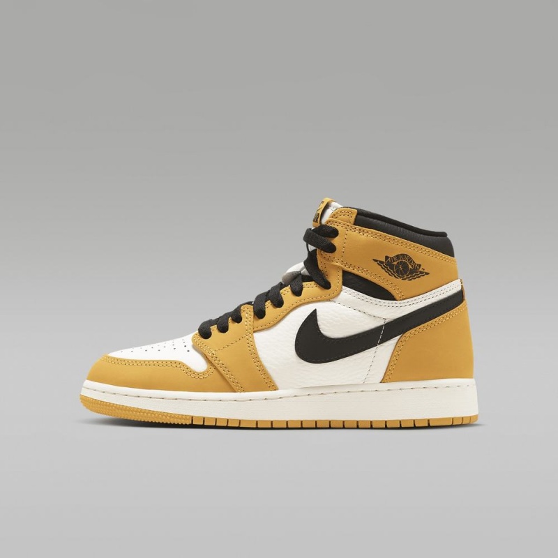 Nike Air Jordan 1 High OG Schoenen Kinderen Geel Wit Nederland | 190678-AMD