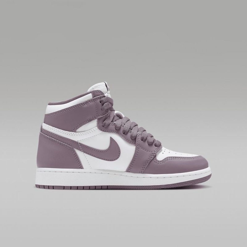 Nike Air Jordan 1 High OG Schoenen Kinderen Wit Blauw Paars Nederland | 639174-GLO