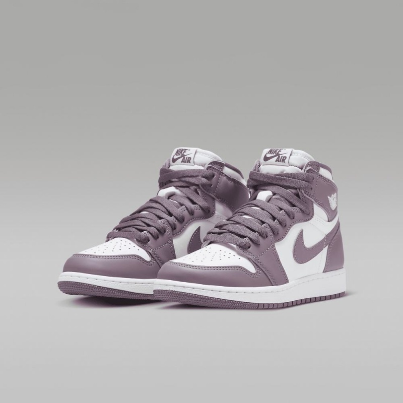 Nike Air Jordan 1 High OG Schoenen Kinderen Wit Blauw Paars Nederland | 639174-GLO
