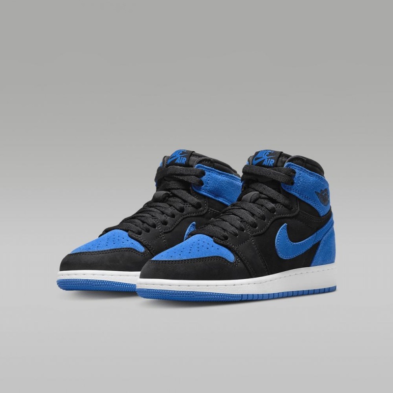Nike Air Jordan 1 High OG Schoenen Kinderen Blauw Zwart Nederland | 250486-CIS