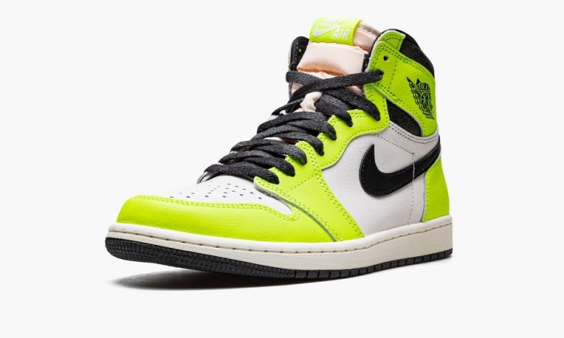 Nike Air Jordan 1 High OG 'Visionaire' Schoenen Heren Zwart Wit Geel Nederland | 860934-HNS