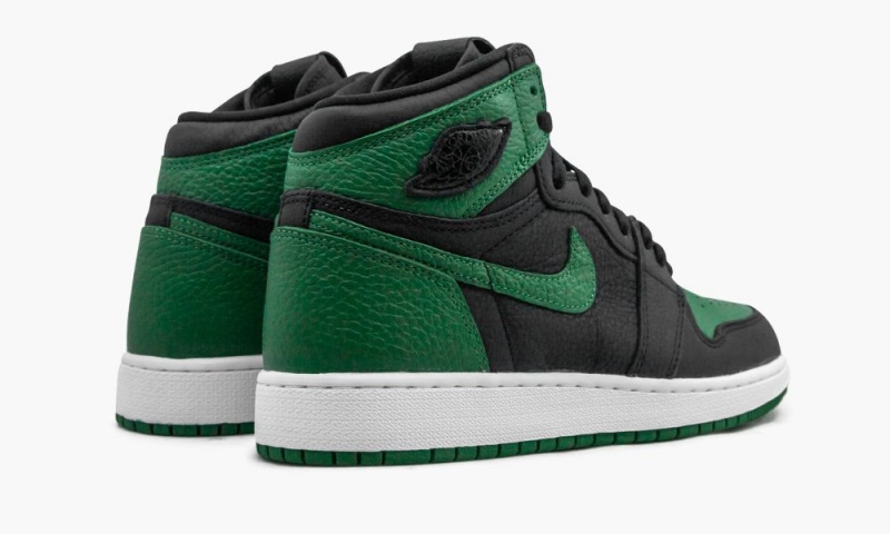 Nike Air Jordan 1 High Retro GS 'Pine Green Black' Schoenen Kinderen Zwart Diepgroen Wit Rood Nederland | 062795-KVN
