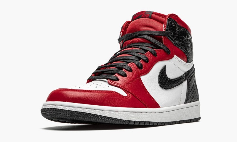 Nike Air Jordan 1 High Retro 'Satin Snake' Schoenen Dames Rood Zwart Nederland | 326810-KAG