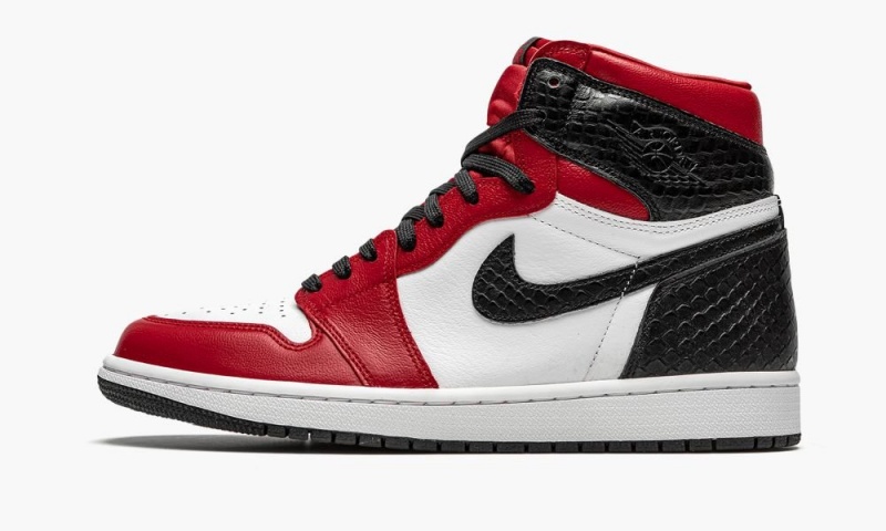 Nike Air Jordan 1 High Retro \'Satin Snake\' Schoenen Dames Rood Zwart Nederland | 326810-KAG