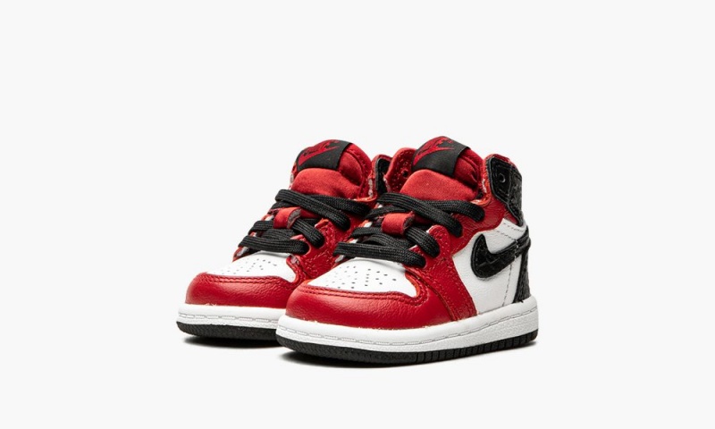 Nike Air Jordan 1 High Retro TD 'Satin Snake' Schoenen Kinderen Rood Wit Zwart Nederland | 031654-NDX