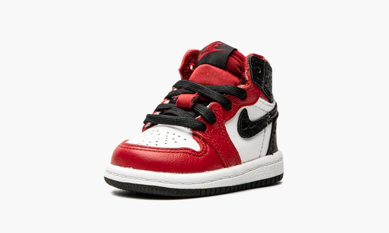 Nike Air Jordan 1 High Retro TD 'Satin Snake' Schoenen Kinderen Rood Wit Zwart Nederland | 031654-NDX