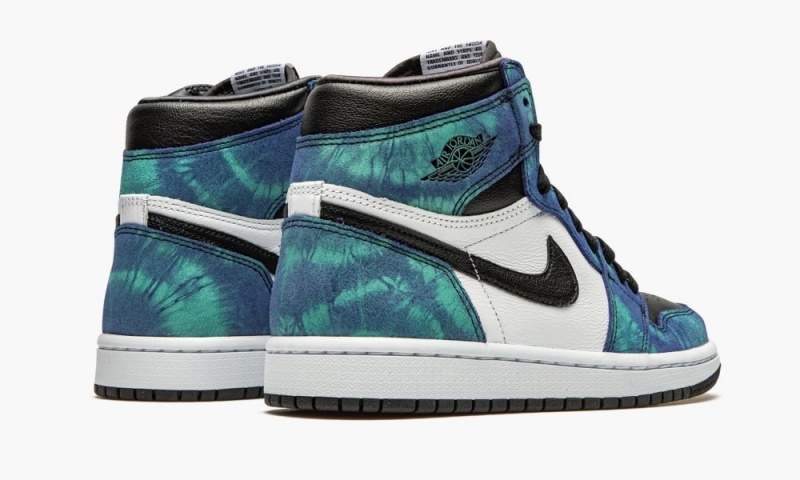 Nike Air Jordan 1 High 'Tie-Dye' Schoenen Dames Wit Zwart Groen Nederland | 630258-KFE