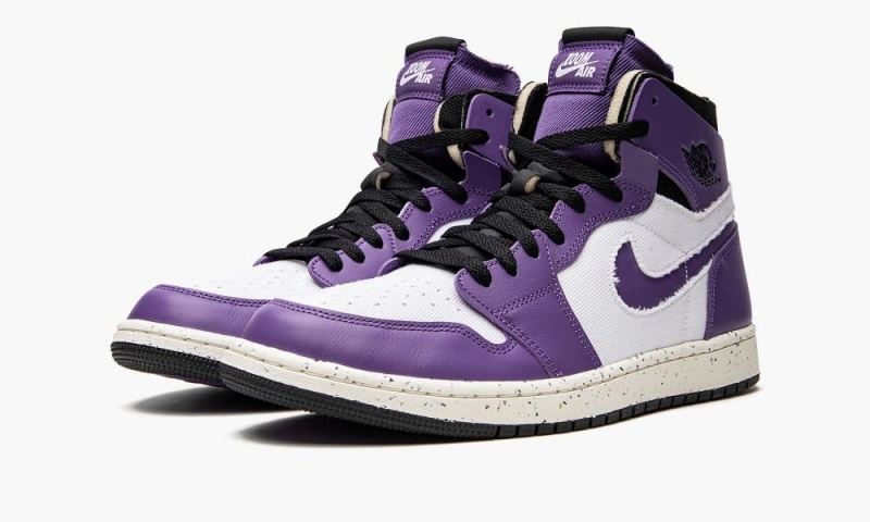 Nike Air Jordan 1 High Zoom Air CMFT 'Crater Purple' Schoenen Heren Wit Paars Zwart Nederland | 743168-YZT