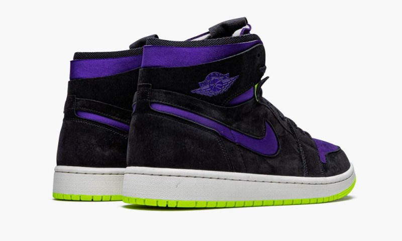 Nike Air Jordan 1 High Zoom 'Lemon Venom' Schoenen Dames Zwart Paars Citroen Nederland | 389472-EFZ