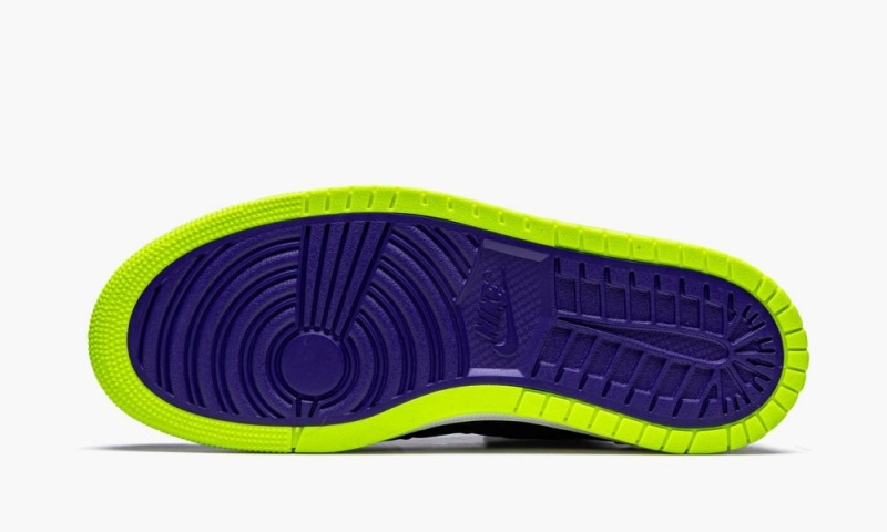 Nike Air Jordan 1 High Zoom 'Lemon Venom' Schoenen Dames Zwart Paars Citroen Nederland | 389472-EFZ