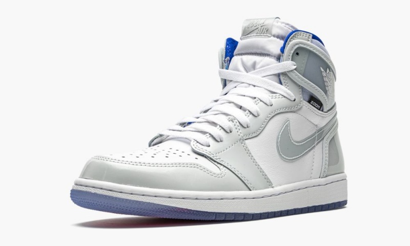 Nike Air Jordan 1 High Zoom 'Racer Blue' Schoenen Heren Wit Blauw Nederland | 106735-FGW