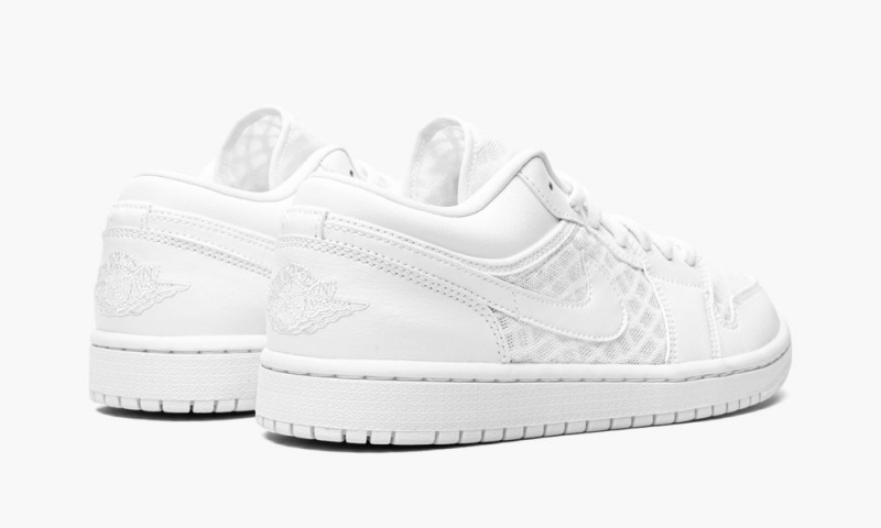 Nike Air Jordan 1 LOW BREATHE 'Triple White' Schoenen Dames Wit Nederland | 247018-LXD