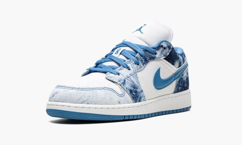 Nike Air Jordan 1 LOW (GS) 'Acid Wash Denim' Schoenen Kinderen Wit Blauw Nederland | 875236-EWU