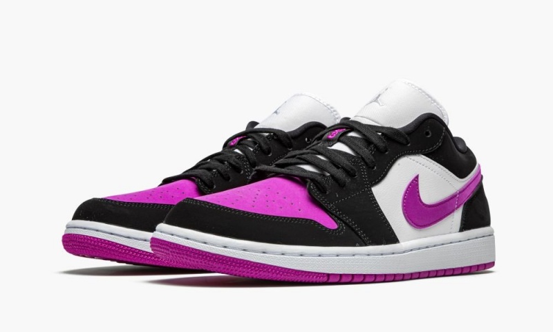 Nike Air Jordan 1 Low 'Black/ Cactus Flower' Schoenen Dames Zwart Bloemen Wit Nederland | 172394-FUB