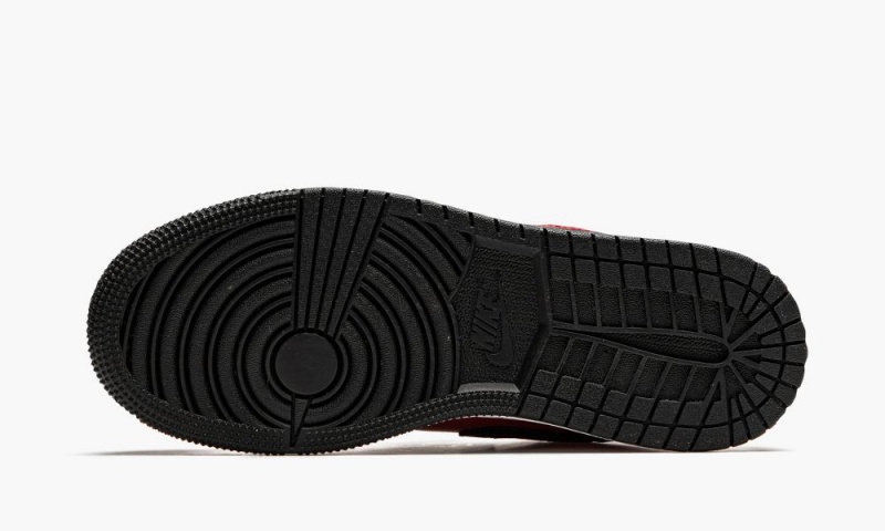 Nike Air Jordan 1 Low 'Black Pebbled' Schoenen Kinderen Rood Zwart Wit Nederland | 317945-UHD