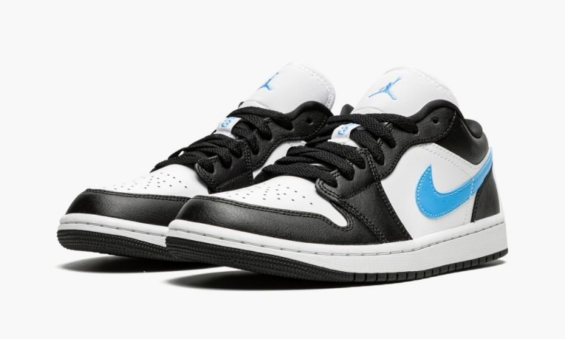 Nike Air Jordan 1 Low 'Black / University Blue' Schoenen Dames Zwart Blauw Wit Nederland | 162489-XPK
