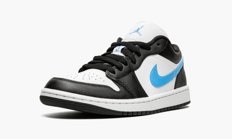 Nike Air Jordan 1 Low 'Black / University Blue' Schoenen Dames Zwart Blauw Wit Nederland | 162489-XPK