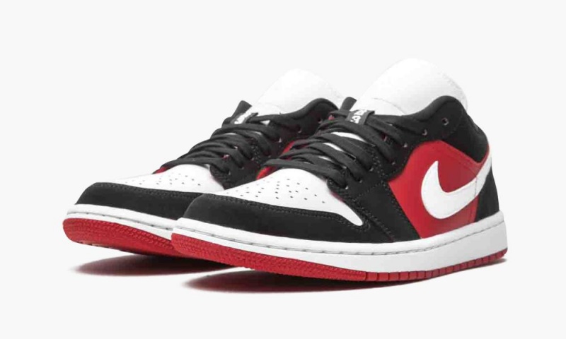 Nike Air Jordan 1 Low 'Black / White / Gym Red' Schoenen Dames Zwart Wit Rood Nederland | 750429-RNV