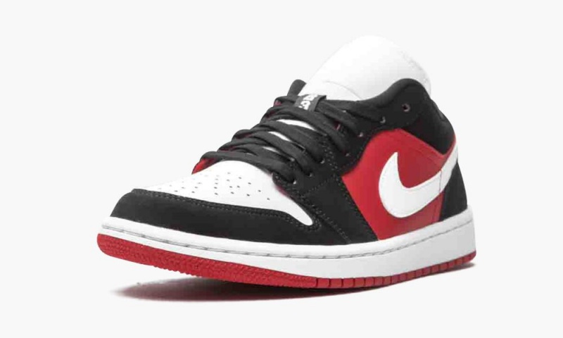 Nike Air Jordan 1 Low 'Black / White / Gym Red' Schoenen Dames Zwart Wit Rood Nederland | 750429-RNV